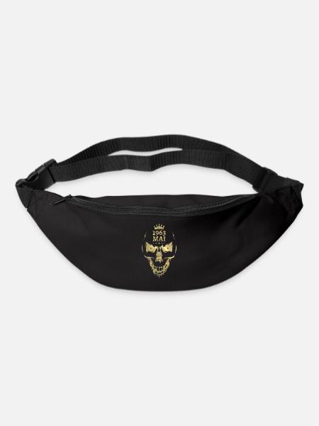 Mai 1963 Totenkopf Gold - Gürteltasche - Schwarz