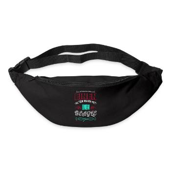 tier bester opa spaß geek alter mann doggie - Gürteltasche - Schwarz - Vorne