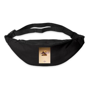 SkelettSmile mit lila Schrift - Gürteltasche - Schwarz - Vorne
