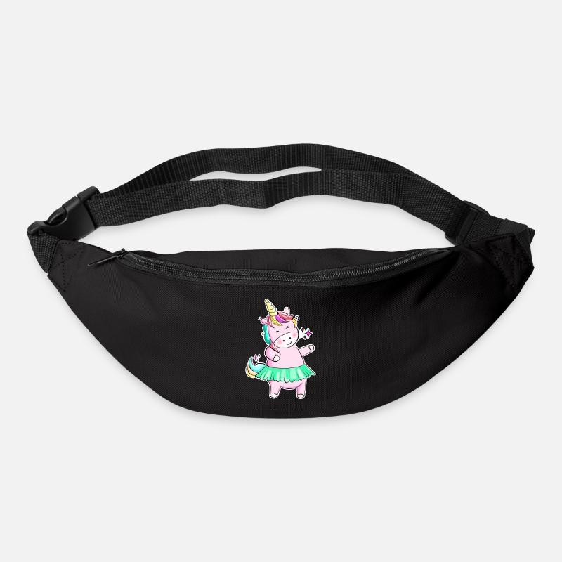 Cute Unicorn Sticker Sticker - Bum bag - black