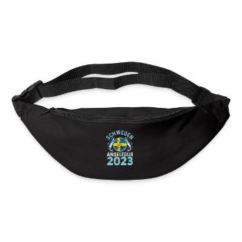 Angeln Schweden 2023 Angelurlaub Schweden - Gürteltasche - Schwarz - Vorne