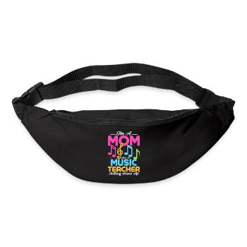 Je suis une maman et un professeur de musique Rien ne me fait peur St - Sac banane - noir - Devant