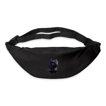Petit dragon mignon 7 - Sac banane - noir - Devant