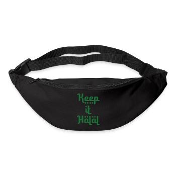 Gardez-le halal idée cadeau - Sac banane - noir - Devant