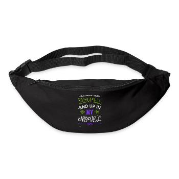 geek cool bmx humour littéraire cyclisme bday costume - Sac banane - noir - Devant