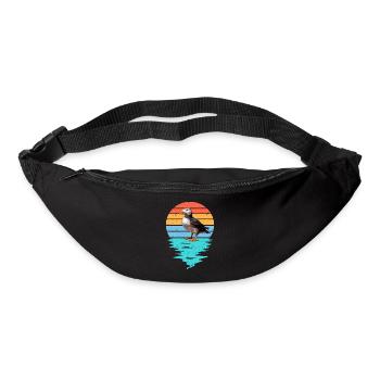 Cut Puffin in Sea - Bum bag - black - Front