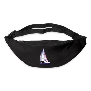 Segeln Segelschiff Segler Segelboot Segelsport - Gürteltasche - Schwarz - Vorne