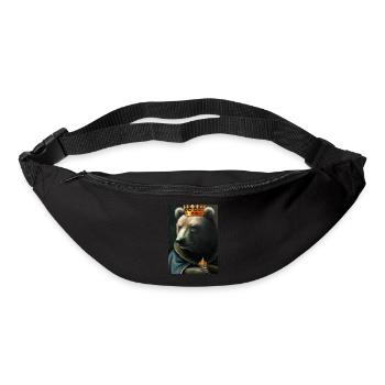 Bär mit Krone - Gürteltasche - Schwarz - Vorne
