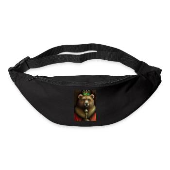 Bär mit Krone - Gürteltasche - Schwarz - Vorne