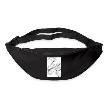 Linien und Punkte - Gürteltasche - Schwarz - Vorne