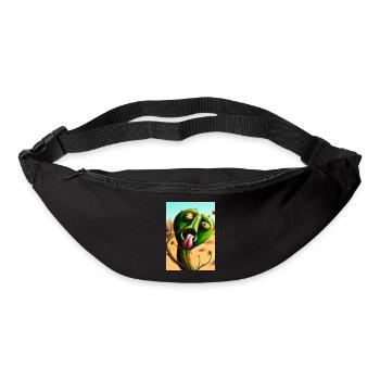 Lachender Kaktus in der Wüste - Gürteltasche - Schwarz - Vorne