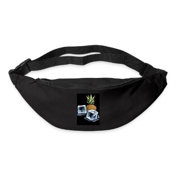 Ananas und Eiswürfel - Gürteltasche - Schwarz - Vorne