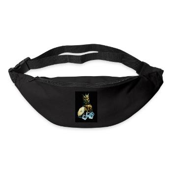 Ananas und Eiswürfel - Gürteltasche - Schwarz - Vorne