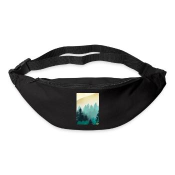 Nebliger Wald - Gürteltasche - Schwarz - Vorne