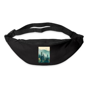 Nebliger Wald - Gürteltasche - Schwarz - Vorne