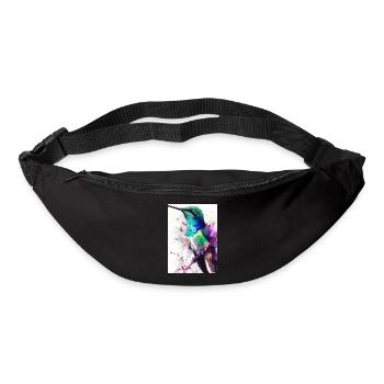 Bunter Vogel - Gürteltasche - Schwarz - Vorne