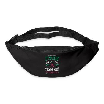 anti war sayings happy family counterculture bday - Gürteltasche - Schwarz - Vorne
