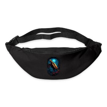 vert canard tortue tribale tortue amoureux de la tortue geek - Sac banane - noir - Devant