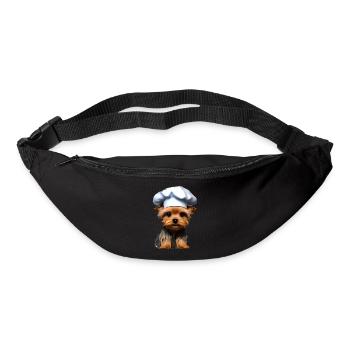 Yorkshire Terrier Cuisine chiot Restaurateur Chien - Sac banane - noir - Devant