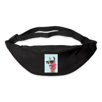 Ferienmode Lama - Gürteltasche - Schwarz - Vorne