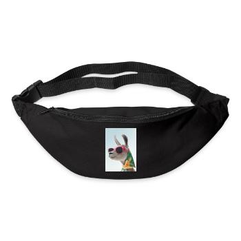 Ferienmode Lama - Gürteltasche - Schwarz - Vorne