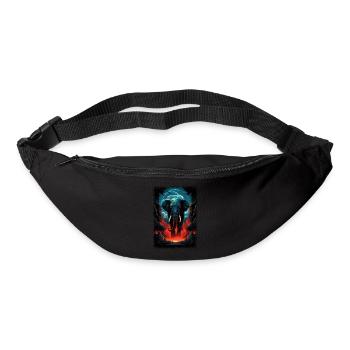 dog quotes beach bday geek baby elephant present - Bum bag - black - Front