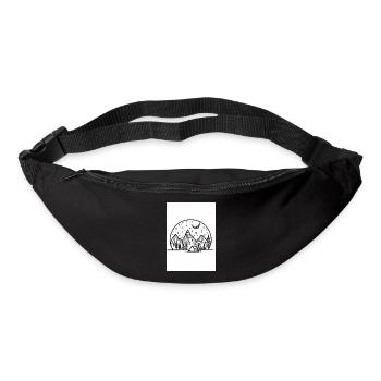 Nacht Camping Malerei - Gürteltasche - Schwarz - Vorne