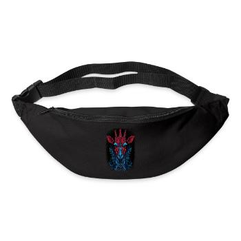 dictons drôles grands animaux crèche enfants fille - Sac banane - noir - Devant