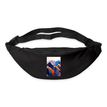 Bunte Berge - Gürteltasche - Schwarz - Vorne