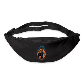 Elephant, street in Miami, bright colors, - Bum bag - black - Front