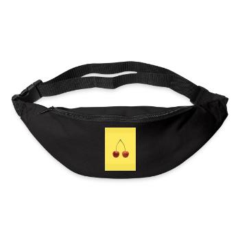 Zwei Kirschen - Gürteltasche - Schwarz - Vorne