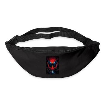 mignon humour tendance drôle citation papillon - Sac banane - noir - Devant