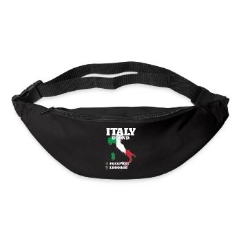 Italy Bound Country Travel Italian Flag Vacation - Bum bag - black - Front