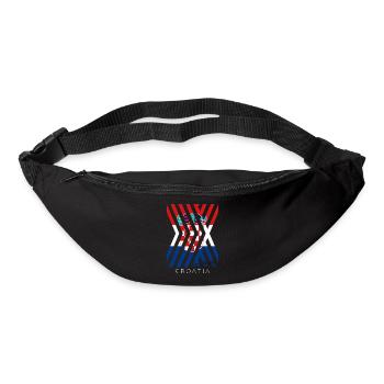 Drapeau de la Croatie Adriatique Zagreb Drapeau croate - Sac banane - noir - Devant
