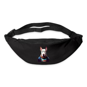 Hipster Hund Bullterrier #Bullterrier - Gürteltasche - Schwarz - Vorne
