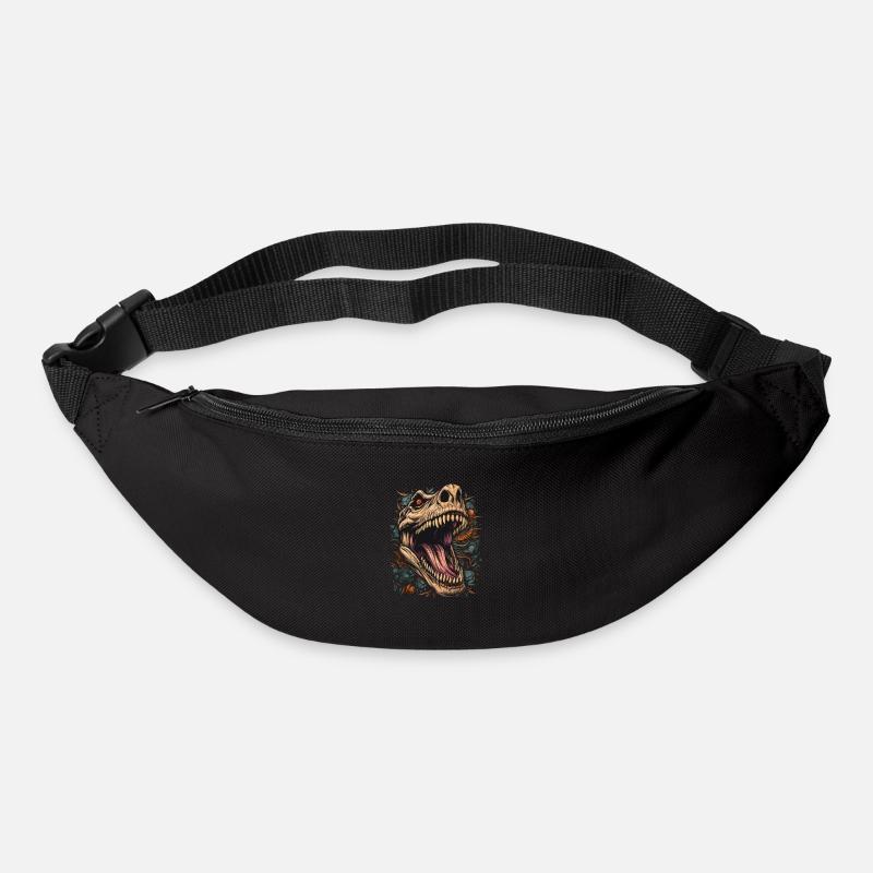Dinosaure effrayant - Sac banane - noir