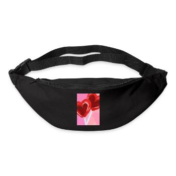 Herz-Lollipop - Gürteltasche - Schwarz - Vorne
