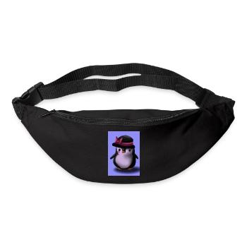 Pinguin mit niedlicher rosa Mütze - Gürteltasche - Schwarz - Vorne