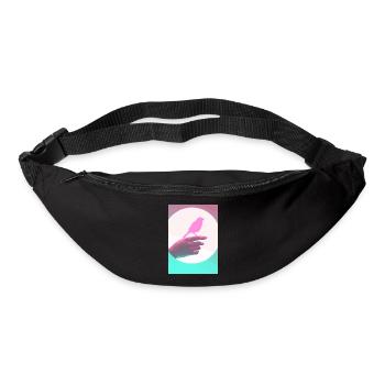 Retro-Vogel - Gürteltasche - Schwarz - Vorne