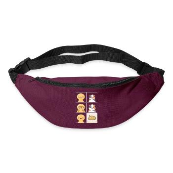 Guinea Pig Pee Design für Meerschweinchenhalter - Gürteltasche - Burgunderrot - Vorne