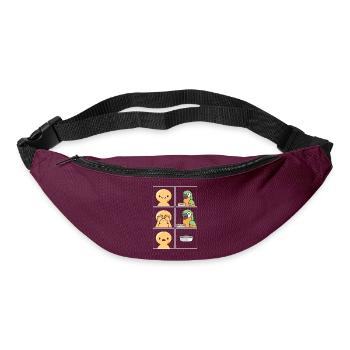 Papagei frisst schnell Design für Papageienfans - Gürteltasche - Burgunderrot - Vorne