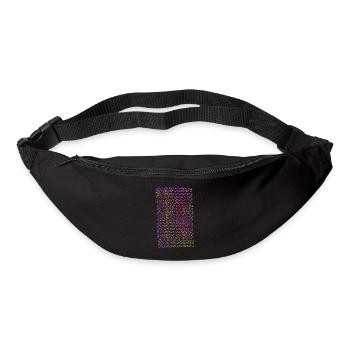 Buntes Muster - Gürteltasche - Schwarz - Vorne