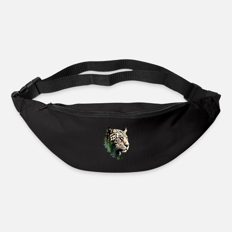 Léopard - Sac banane - noir