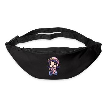 Fille De Bicyclette Mignonne - Sac banane - noir - Devant