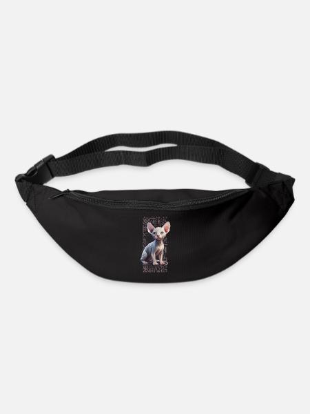 Sphynx Cat Calligraphitti - Gürteltasche - Schwarz