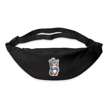 Cute kitten in the snow - Bum bag - black - Front