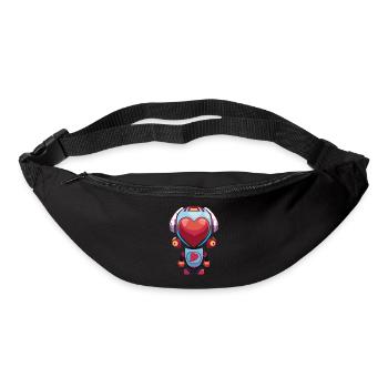 Roboter Manga Mädchen Herz - Gürteltasche - Schwarz - Vorne
