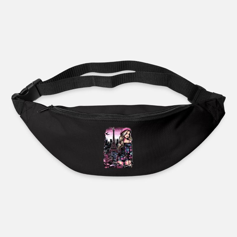Paris Fashion Flair – Tour Eiffel Chic - Sac banane - noir