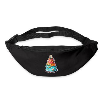 Birthday Cake / Cake / Happy Birthday / Cake - Bum bag - black - Front
