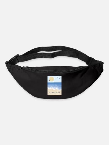 Life is better at the beach - Bum bag - black
